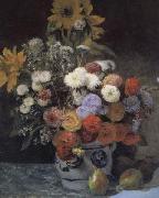 Mixed Flowers in an Earthenware Pot renoir